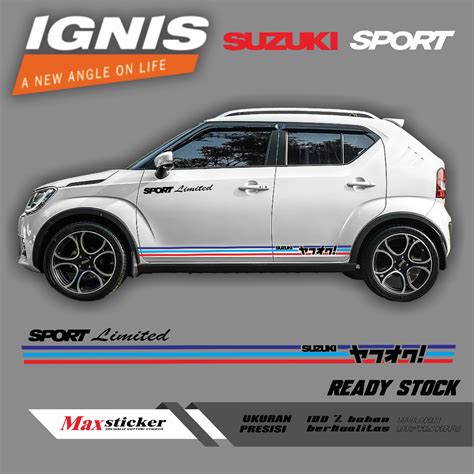 Jual Sticker Body Samping Suzuki Ignis Japan Style Sticker Mobil Ignis