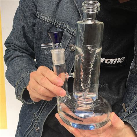 2019 Tornado Bong Cyclone Glass Bongs Percolator Water Pipe Vortex Pipes 118 Inches Dab Rigs