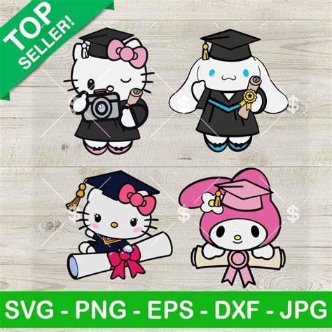 Cinnamoroll Graduation Cap Svg Cinnamoroll Senior Svg End Of School