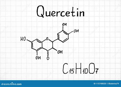 Chemical Formula of Quercetin. Stock Photo - Image of technology ...