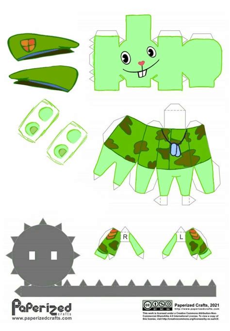 Papercraft Flippy Htf Happy Tree Friends Imprimir Sobres Imagenes De