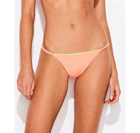 Partes De Abajo De Bikini Bottom Bikini Df Laranja Fluor Marca Triya