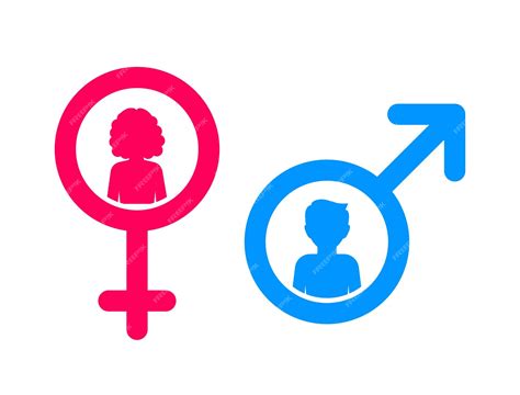 Icono De Género Hombre Y Mujer Hombre Y Mujer Vector Premium