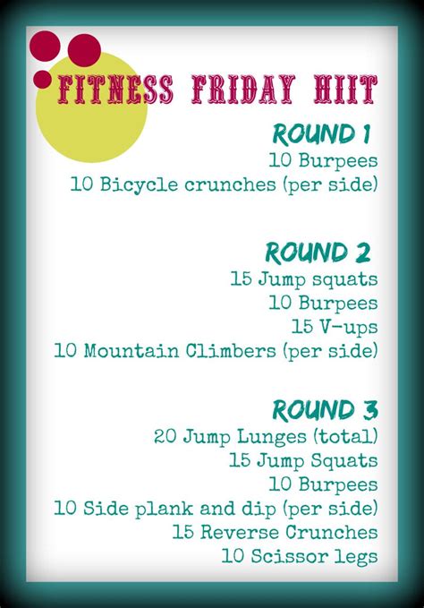 Fitness Friday Hiit Friday Workout Quick Hiit Workout Hiit