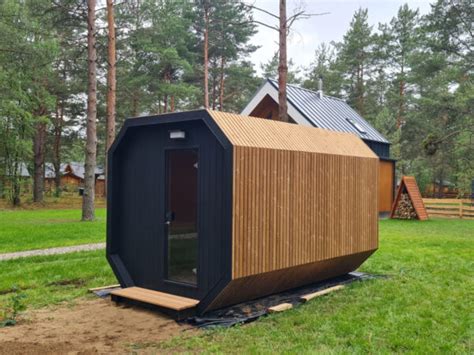 Nowoczesna Sauna Ogrodowa QUBE 400 X 245 Cm Wooden Dream House