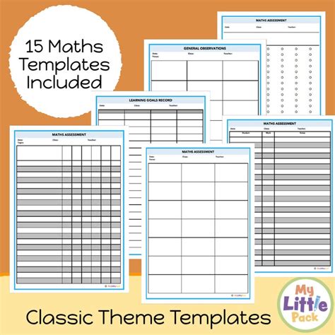 111 Teacher Assessment Record Templates Classic Theme Etsy