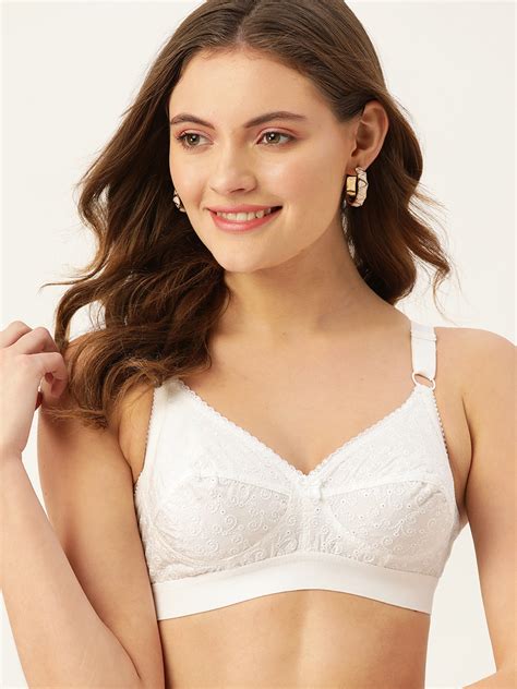 Buy Dressberry White Floral Embroidered Bra Bra For Women 18823408 Myntra