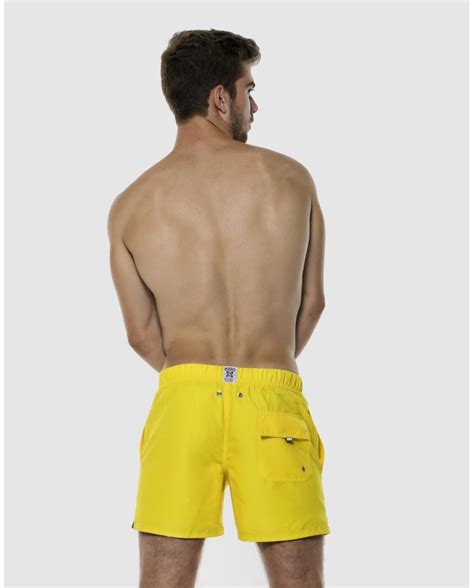 Bañador hombre corto Retro amarillo Bikini Bikini