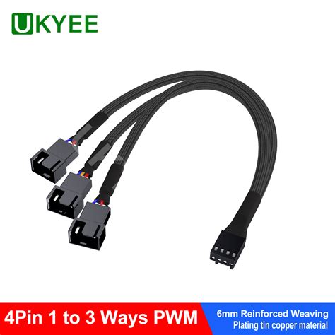 UKYEE Cable Divisor De Ventilador PWM De 4 Pines Y 1 A 3 V As Cable