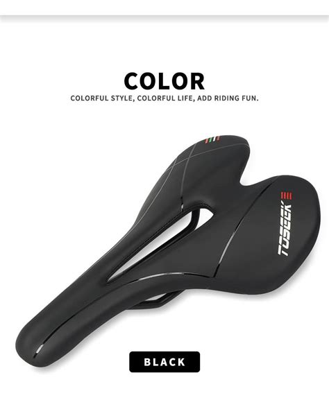 Buy TOSEEK TS100 Plastic Pvc Bicycle Saddle Breathable Leather Black