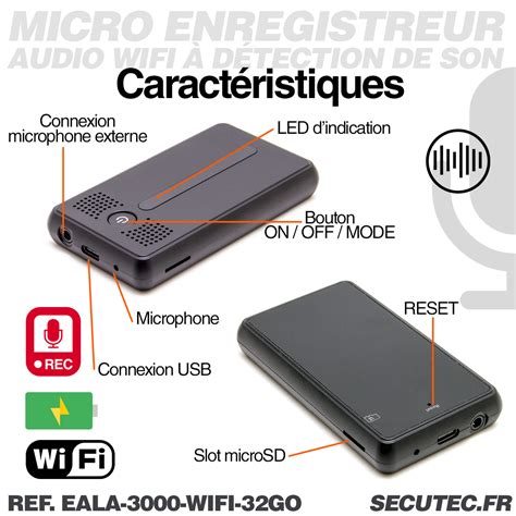 Eala Wifi Go Mini Enregistreur Audio Wifi Ultra Longue