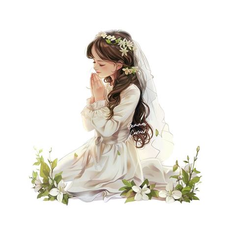 Comunione Delle Bambine Png Design A Sublimazione Download Digitale
