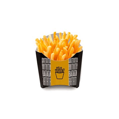 EMBALAGEM PARA BATATA FRITA TRADICIONAL BLACK YELLOW 50 UNIDADES