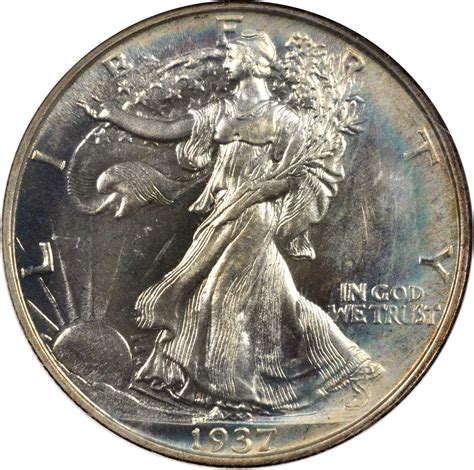 1937 Walking Liberty Half Dollar Proof 66 NGC SBP2017年8月ANA 网拍美国钱币