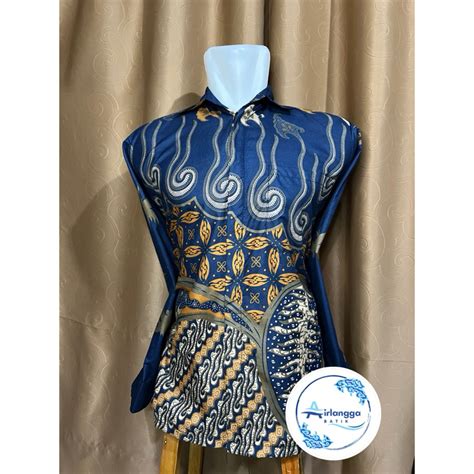 Jual Promo Atasan Batik Solo Pria Kemeja Viral Lengan Panjang Seragam