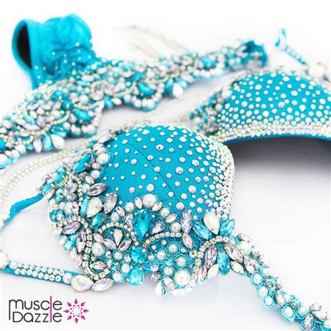 Blue WBFF Bikini Competition Suit DV025 Bikinis Wbff Bikini