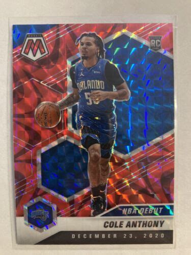 Cole Anthony Mosaic Nba Debut Red Reactive Prizm Rc