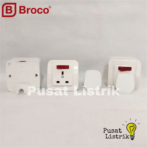 Jual Stop Kontak AC On Off Putih Broco Galleo Set Shopee Indonesia