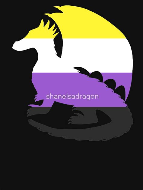 Nonbinary Pride Dragon Silhouette Zipped Hoodie By Shaneisadragon