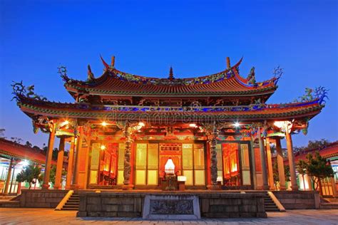 Night Scene of Taipei Confucius Temple in Taiwan Stock Image - Image of ...