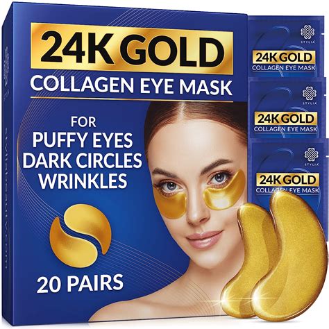 Buy Stylia 24k Gold Under Eye Patches 20 زوجًا تحت قناع العين مع حمض