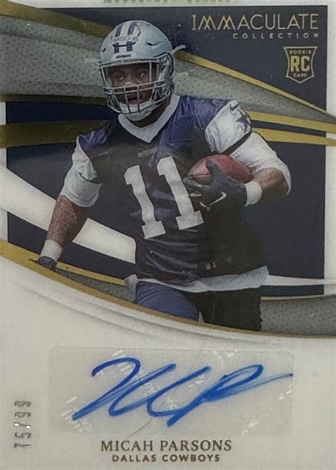 Micah Parsons 2021 Immaculate Rookie Autographs #145 Price Guide ...