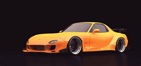 Mazda RX-7 custom modified 3D model | CGTrader