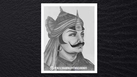 Portrait Drawing Of Maharana Pratap Maharana Pratap Face Drawing