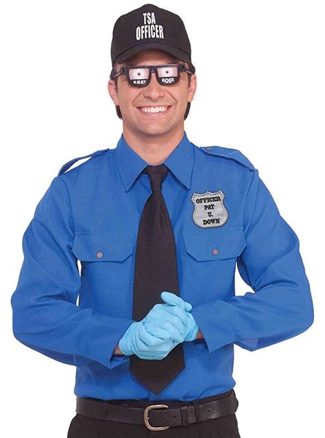 Tsa Officer Airport Security Uniform Blue Fancy Dress Up Halloween