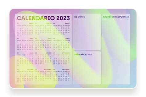 ORGANIZADORES DE PANTALLA CALENDARIO 2023 Cayetana Diseño