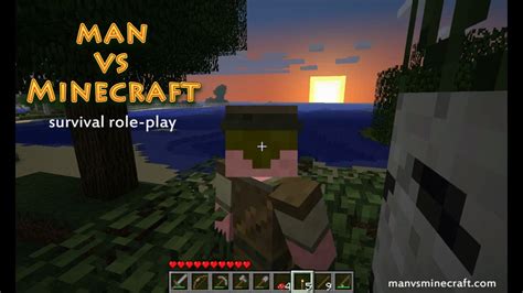 Man Vs Minecraft Season Premiere Day Stranded Survival Role