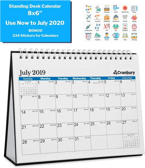 The Best Small Stand Up Desktop Calendar 2018 - Your Kitchen