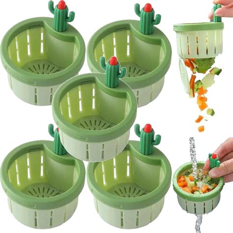 Cactus Kitchen Sink Drain Strainer Press Automatic Dumping Basket Multi