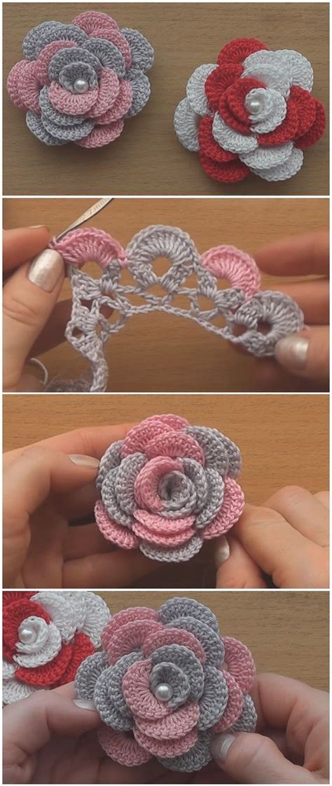 Ilove Crochet Crochet Flower Tutorial Crochet Rose Crochet Crafts