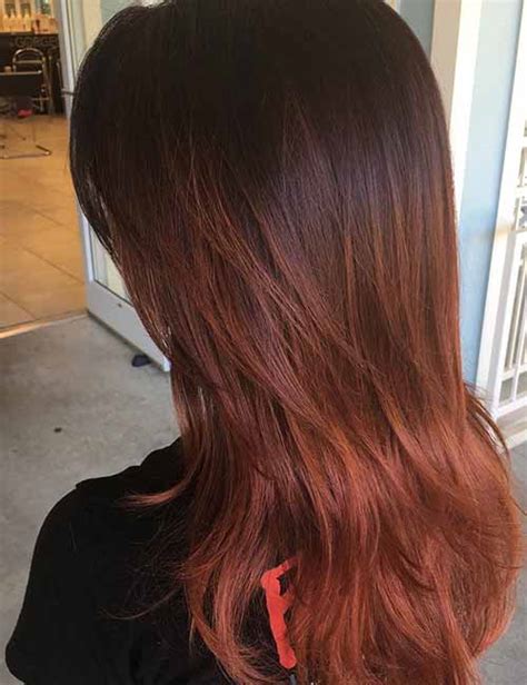 Ombre Hair From Brown To Red