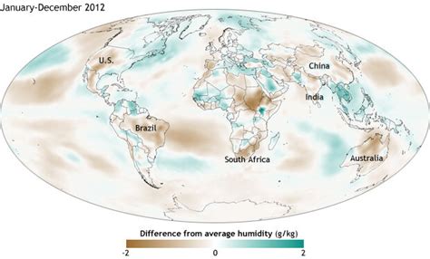 2012 State Of The Climate Humidity Noaa