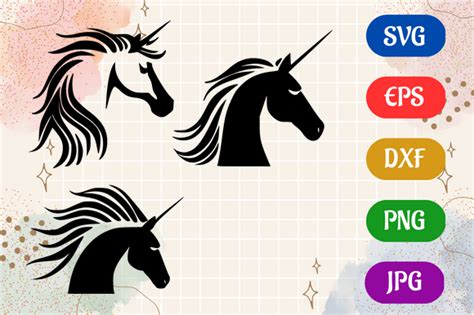 Unicorns Svg Eps Dxf Png  Graphic By Creative Oasis · Creative Fabrica