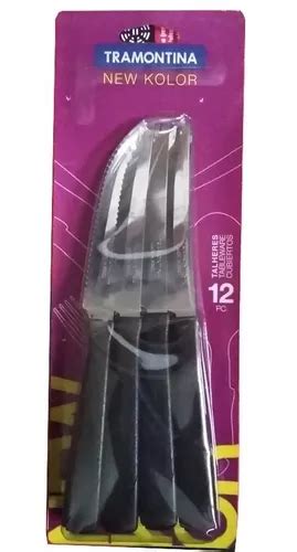 Cuchillo Tramontina New Color Mango Plastico Negro X Unid