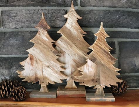 Rustic Pine Tree Made From Barn Wood Weathered Reclaimed Multi Sizes