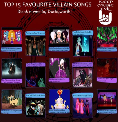 My Favorite Villain Songs Part 1 By Detective88 On Deviantart