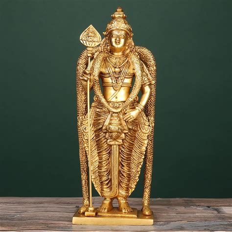 Buy Shivika Brass Lord Kartikeya Kumaraswamy Idol Lord Murugan