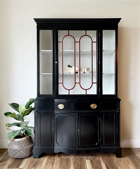 China Cabinet Black Hutch Modern Farmhouse Dining Room Etsy Uk