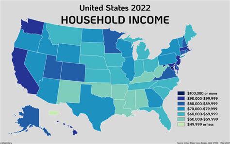 Median Household Income In The Usa 2024 R Census