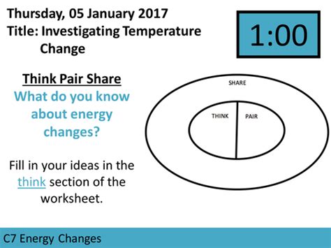 Aqa Gcse C7 Energy Changes L3 Investigating Temperature Change Required