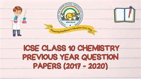 Icse Class 10 Chemistry Previous Year Question Papers Download Pdf 2017 2018 2019 And 2020