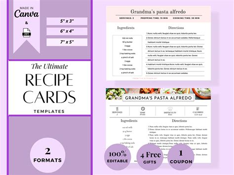 Recipe Card Boxes Recipe Cards Recipe Book Templates Card Templates