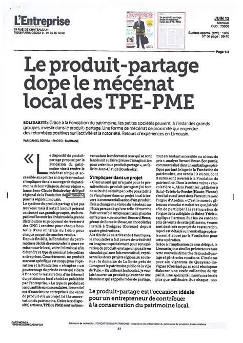 Calam O Le Produit Partage Dope Le M C Nat Local Des Tpe Pme L