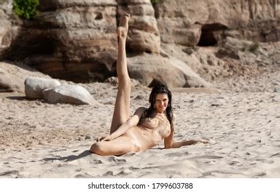 Black Hair Nude Woman On Sandy Stock Photo 1799603788 Shutterstock