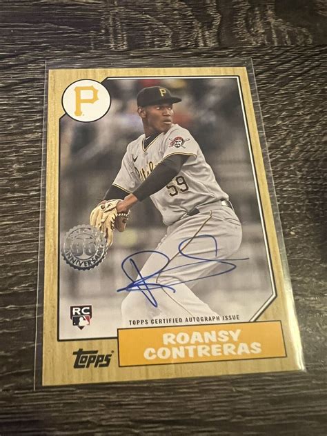 Topps Roansy Contreras Rc Auto Th Anniversary Ba Rco