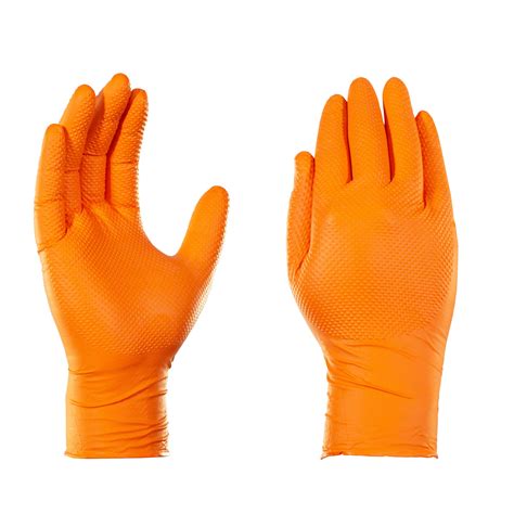 Buy Gloveworks Hd Orange Nitrile Disposable Gloves Mil Latex And